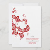 Invitation Mariage asiatique chic oriental de Boho de la flor (Dos)