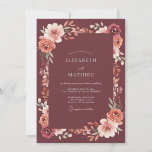 Invitation Mariage Atmosphérique Automnal Bordeaux