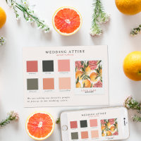 Mariage Attire | Palette de couleurs Citrus