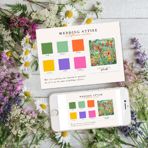 Invitation Mariage Attire Palette de couleurs Fleur sauvage