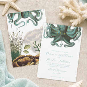 Invitation Mariage au Aquarium de la Pieuvre Verte