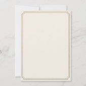 Invitation Mariage au Blason de Golf Élégant Monogramme (Dos)