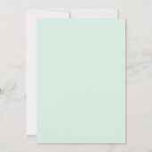 Invitation Mariage au bleu acier et eucalyptus vert mousse (Dos)