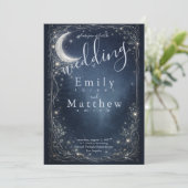 Invitation Mariage au Bois Céleste Clair de Lune (Debout devant)