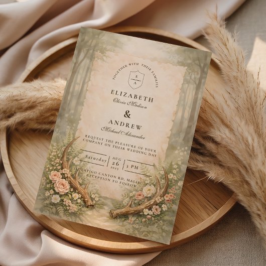 Invitation Mariage au Bois de Bois de Cerf
