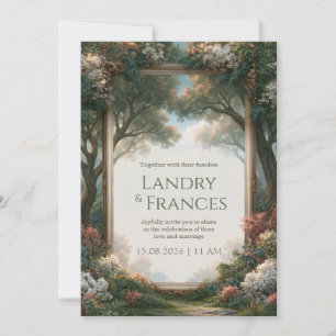 Invitation Mariage au Bois de Fleurs Ensoleillé