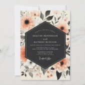 Invitation Mariage au Bois de Floraison de Pêche (Devant)