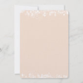 Invitation Mariage au bokeh blanc rose pêche (Dos)