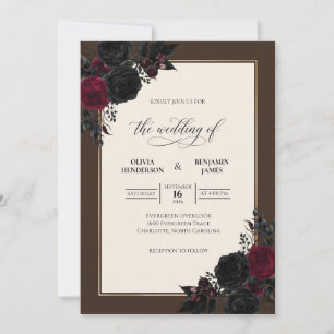 Invitation Mariage au Bouquet de Eucalyptus au Chocolat Cramo