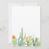 Invitation Mariage au Cactus Aquarelle (Dos)