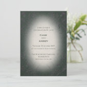 Invitation Mariage au Chardon Brumeux Vert Foncé (Debout devant)