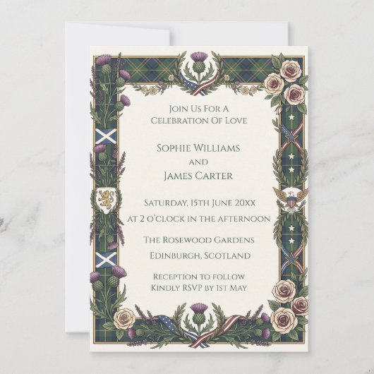 Invitation Mariage au chardon celtique (Devant)