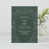 Invitation Mariage au Chardon Celtique Vert Foncé (Debout devant)