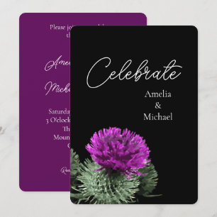 Invitation Mariage au Chardon Pourpre