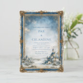 Invitation Mariage au Château Bleu d'Hiver (Debout devant)