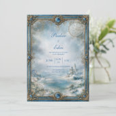 Invitation Mariage au Château Bleu givré (Debout devant)