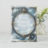 Invitation Mariage au Château Céleste Bleu (Debout devant)