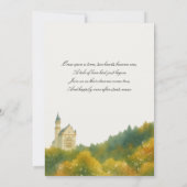 Invitation Mariage au Château de Conte de Fées Élégant (Dos)