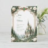 Invitation Mariage au Château Emerald Rose (Debout devant)