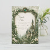 Invitation Mariage au Château Emerald Rose (Debout devant)