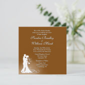 Invitation Mariage au chocolat de mariée et de chambre (Debout devant)