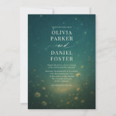 Invitation Mariage au Ciel de Prairie d'un Vert Emeraude (Devant)