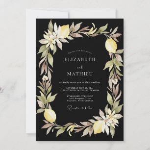 Invitation Mariage au Citron Noir et à la Sauge