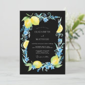 Invitation Mariage au citron noir eucalyptus (Debout devant)