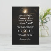 Invitation Mariage au Clair de Lune sur la Mer (Debout devant)