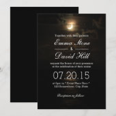 Invitation Mariage au Clair de Lune sur la Mer (Devant / Derrière)