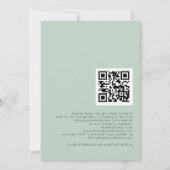 Invitation Mariage au code QR de l'eucalyptus aquarelle (Dos)