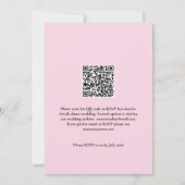 Invitation Mariage au code QR esperluette rose poussiéreux (Dos)