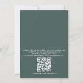 Invitation Mariage au code QR rustique moderne élégant Eucaly (Dos)