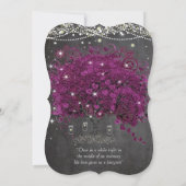 Invitation Mariage au cœur de feuille de sangria dans un pot (Dos)