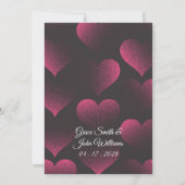Invitation Mariage au cœur rouge élégant  (Dos)