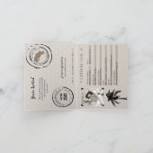 Invitation Mariage au Costa Rica Manuel Antonio Passeport (Intérieur)