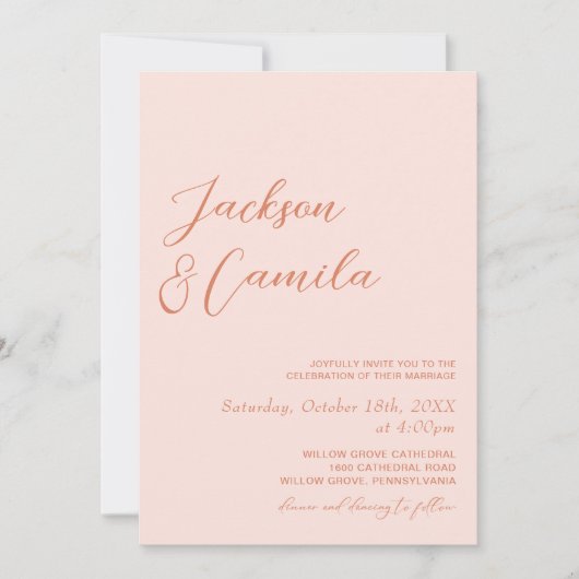 Invitation Mariage au coucher de soleil d'été (Devant)
