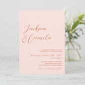 Invitation Mariage au coucher de soleil d'été (Debout devant)