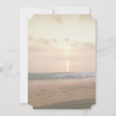 Invitation Mariage au coucher de soleil sur la plage, douche  (Dos)