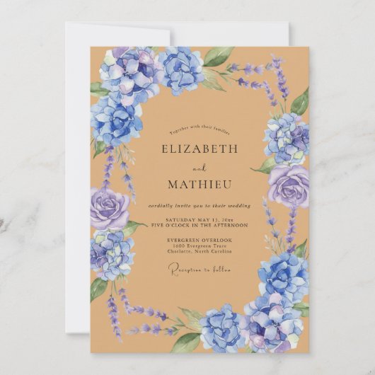Invitation Mariage au doux eucalyptus (Devant)