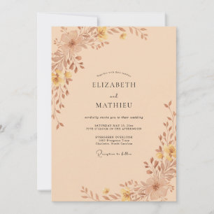 Invitation Mariage au Eucalyptus à Feuillage de Cuivre