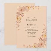 Invitation Mariage au Eucalyptus à Feuillage de Cuivre (Devant / Derrière)