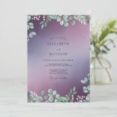 Invitation Mariage au Eucalyptus à Feuillage Violet (Debout devant)