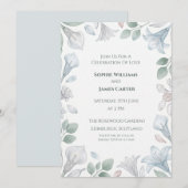 Invitation Mariage au Eucalyptus Argenté (Devant / Derrière)