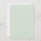 Invitation Mariage au eucalyptus et hydrangea vert clair (Dos)
