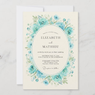 Invitation Mariage au eucalyptus et renoncule d'Azure