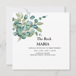 Invitation mariage au eucalyptus generery