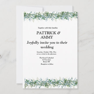 Invitation Mariage au eucalyptus générique