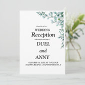 Invitation Mariage au eucalyptus générique (Debout devant)