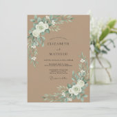 Invitation Mariage au Eucalyptus Kaki (Debout devant)